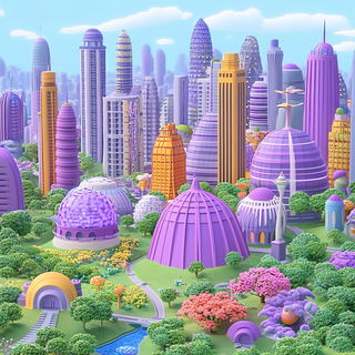 Sfumato Shibori style, Midjourney V6.1: megacity with futuristic bioarchitecture