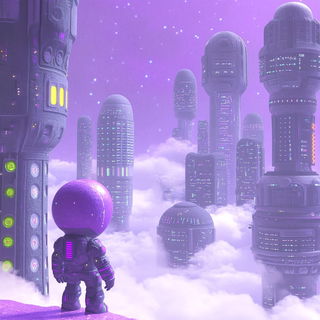 Sfumato Shibori style, Midjourney V6.1: cinematic shot from sci-fi movie