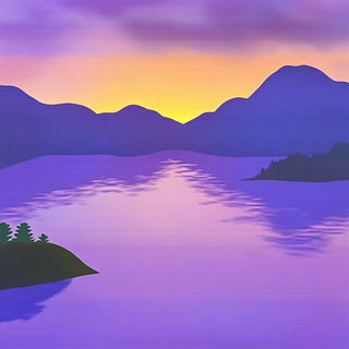 Sfumato Shibori style, Midjourney V6.1: realistic landscape photograph of quiet dawn