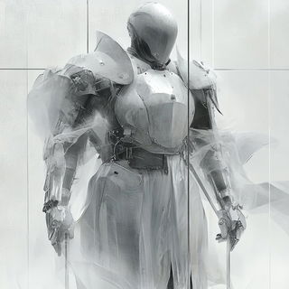 Maskscale style, Midjourney V6.1: concept art character design of retropunk steam knight