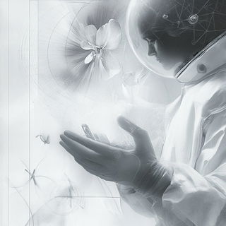 Maskscale style, Midjourney V6.1: editorial illustration for popular scientific magazine cover