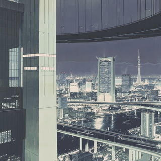 Cumulopera style, Midjourney V6.1: megacity with futuristic bioarchitecture