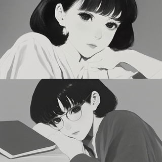 Cumulopera style, Midjourney V6.1: black-and-white manga comic strip