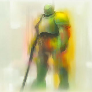 Aria for Running Deer style, Midjourney V6.1: concept art character design of retropunk steam knight
