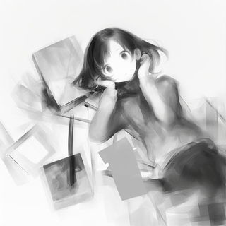 Aria for Running Deer style, Midjourney V6.1: black-and-white manga comic strip