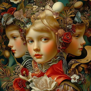 Engraventure style, Midjourney V6.1: classical 18th-century oil painting