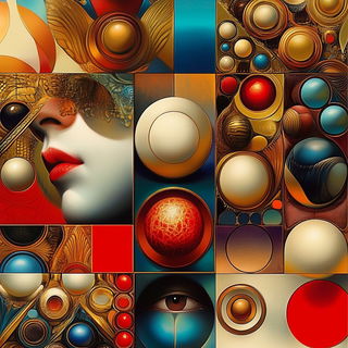 Engraventure style, Midjourney V6.1: creative pattern composition