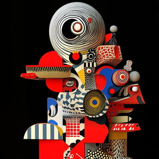 Fauvist Enamel Flux style, Midjourney V6.1: abstract 3D render