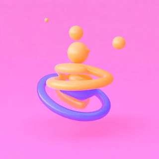 Prismatic Loomism style, Midjourney V6.1: abstract 3D render