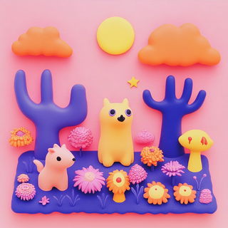 Prismatic Loomism style, Midjourney V6.1: traditional folk art