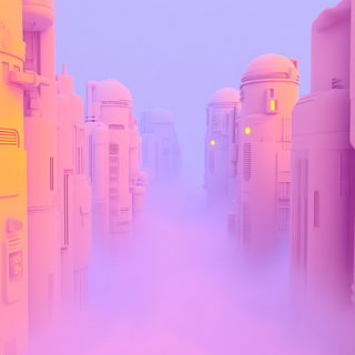 Prismatic Loomism style, Midjourney V6.1: cinematic shot from sci-fi movie