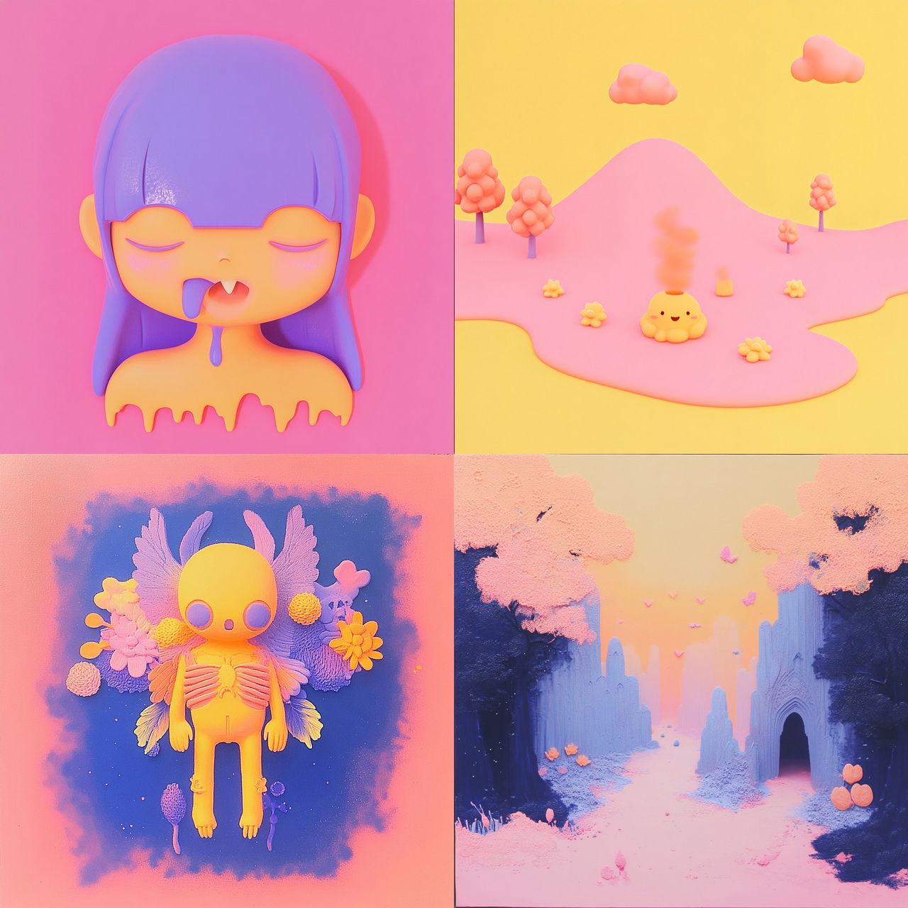 Prismatic Loomism style, Midjourney V6.1, render 1 of 4