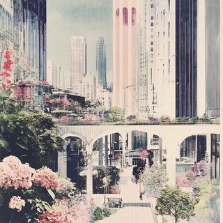 Porcelain Engine Rain style, Midjourney V6.1: megacity with futuristic bioarchitecture