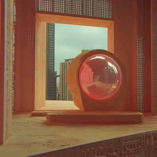Blockprint Editorialism style, Midjourney V6.1: abstract 3D render