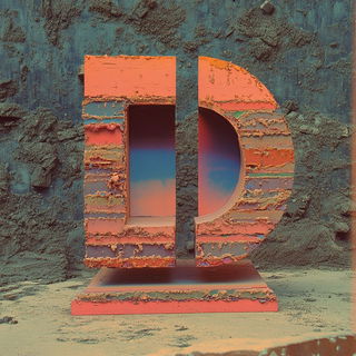 Blockprint Editorialism style, Midjourney V6.1: typographic composition with large letters