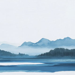 Islet Tessellation style, Midjourney V6.1: realistic landscape photograph of quiet dawn
