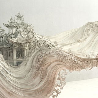 Redlintel style, Midjourney V6.1: abstract 3D render