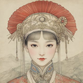 Redlintel style, Midjourney V6.1: traditional folk art