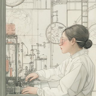 Redlintel style, Midjourney V6.1: editorial illustration for popular scientific magazine cover