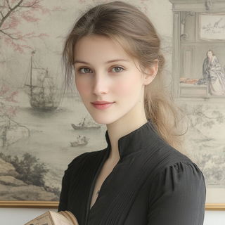 Redlintel style, Midjourney V6.1: photographic portrait of female protagonist