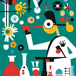 Gorgewheel Choreography style, Midjourney V6.1: editorial illustration for popular scientific magazine cover