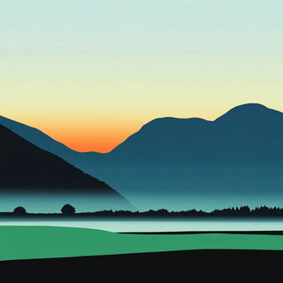 Gorgewheel Choreography style, Midjourney V6.1: realistic landscape photograph of quiet dawn