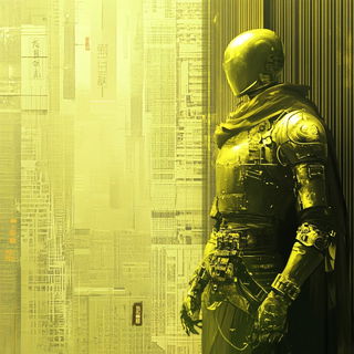 Cinemycete style, Midjourney V6.1: concept art character design of retropunk steam knight