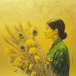 Cinemycete style, Midjourney V6.1: traditional folk art