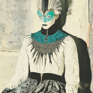 Photonstitch style, Midjourney V6.1: haute-couture fashion outfit