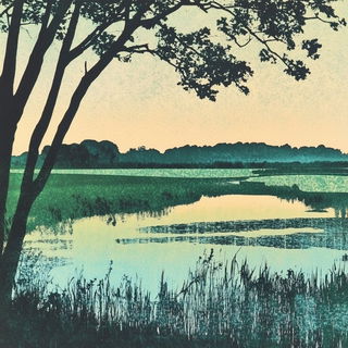 Photonstitch style, Midjourney V6.1: realistic landscape photograph of quiet dawn