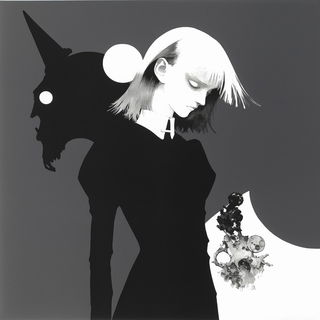 Celblossom style, Midjourney V6.1: black-and-white manga comic strip