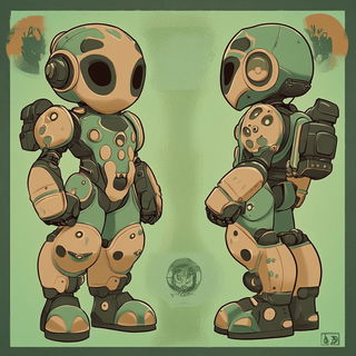 Redream Paper Mill style, Midjourney V6.1: concept art character design of retropunk steam knight