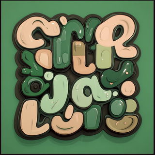 Redream Paper Mill style, Midjourney V6.1: typographic composition with large letters
