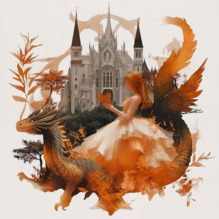 Fogbank Fairground style, Midjourney V6.1: retro fairy-tale illustration
