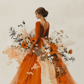 Fogbank Fairground style, Midjourney V6.1: haute-couture fashion outfit