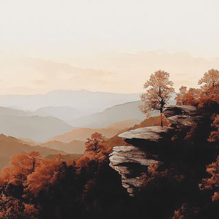 Fogbank Fairground style, Midjourney V6.1: realistic landscape photograph of quiet dawn