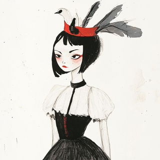 Posterpane style, Midjourney V6.1: haute-couture fashion outfit