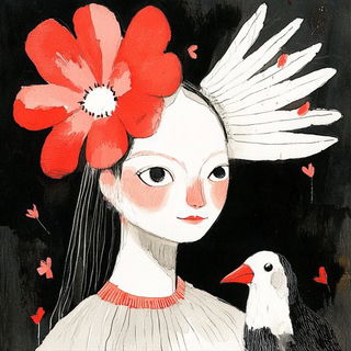 Posterpane style, Midjourney V6.1: traditional folk art