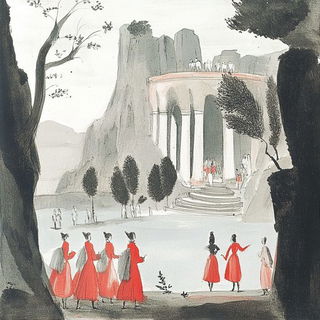 Posterpane style, Midjourney V6.1: classical 18th-century oil painting