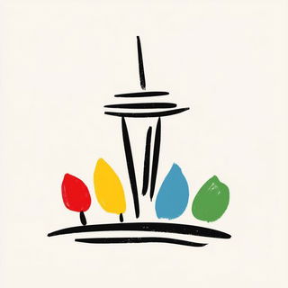 Misregistration Red style, Midjourney V6.1: bold minimalist logo design for Istanbul city municipal services