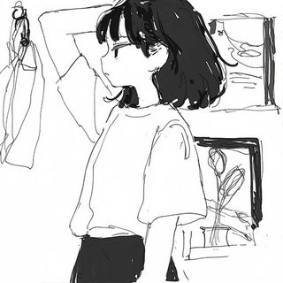 Misregistration Red style, Midjourney V6.1: black-and-white manga comic strip