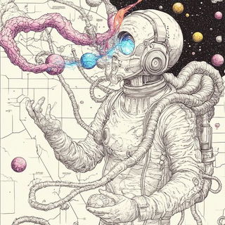 Cloudroot Expeditions style, Midjourney V6.1: editorial illustration for popular scientific magazine cover