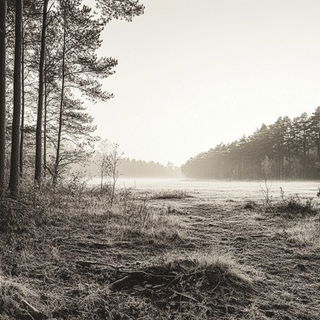 Cloudroot Expeditions style, Midjourney V6.1: realistic landscape photograph of quiet dawn