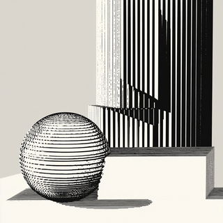 Manganoglyph style, Midjourney V6.1: abstract 3D render