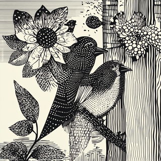 Manganoglyph style, Midjourney V6.1: traditional folk art