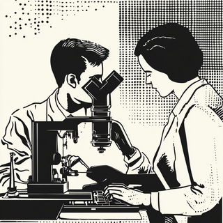 Manganoglyph style, Midjourney V6.1: editorial illustration for popular scientific magazine cover