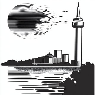 Manganoglyph style, Midjourney V6.1: bold minimalist logo design for Istanbul city municipal services