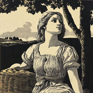 Manganoglyph style, Midjourney V6.1: classical 18th-century oil painting