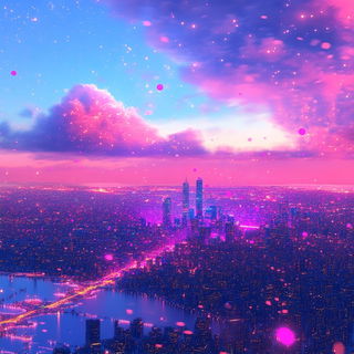Chromafangism style, Midjourney V6.1: megacity with futuristic bioarchitecture