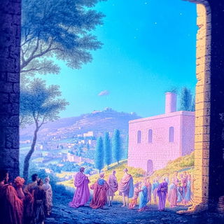 Chromafangism style, Midjourney V6.1: classical 18th-century oil painting